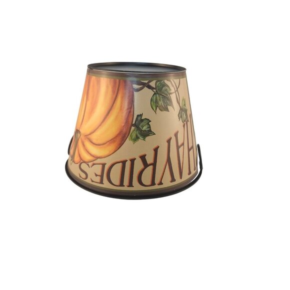 Harvest Hayrides Fall Decor Bucket Vintage Style Table Centerpiece Counter Stora - Picture 4 of 6